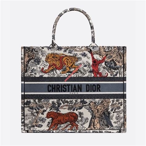 christian dior tiger tote|christian dior large book tote.